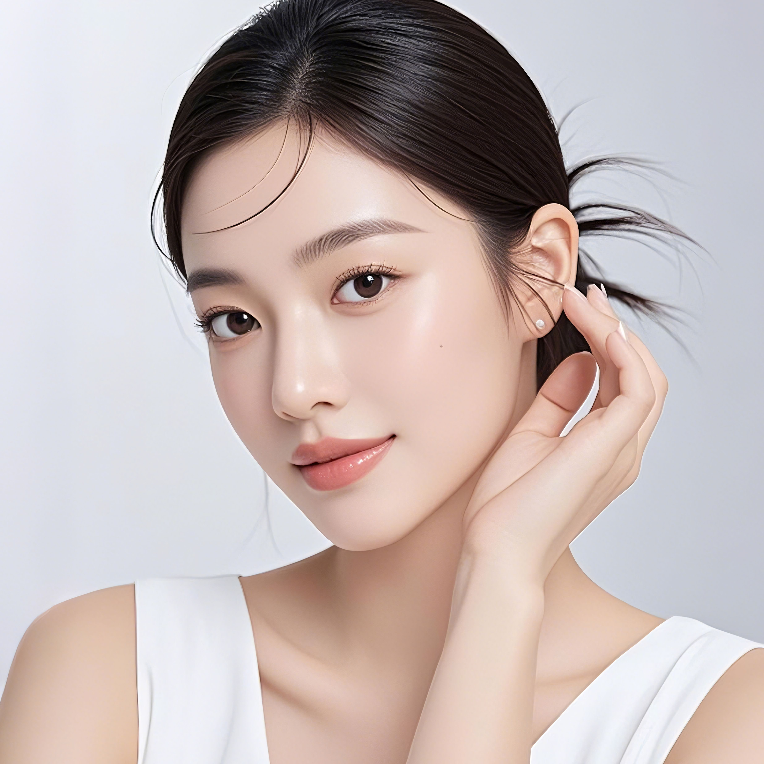 id輪郭4種施術を受けたモデル