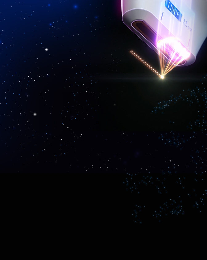 シュリンクの進化版シュリンクユニバースが皮膚細胞層に超音波エネルギーを精密に届ける仕組みを説明する画像