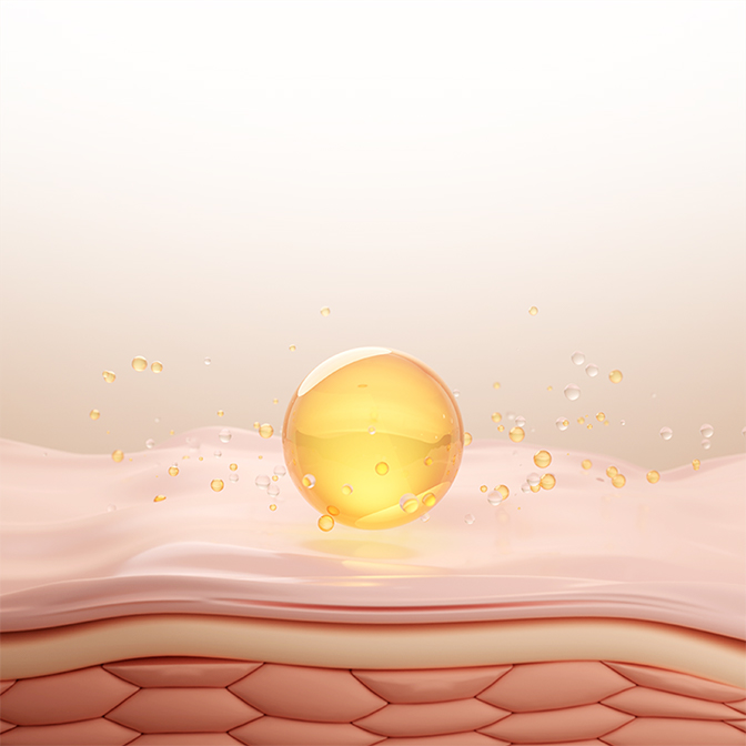 ダメージを受けた肌にイオン成分が浸透する過程