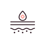 レガート２施術の効果-傷跡改善・毛穴縮小・シワ緩和・肌再生・妊娠線改善を説明するアイコン