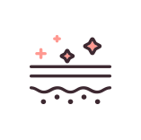 レガート２施術の効果-傷跡改善・毛穴縮小・シワ緩和・肌再生・妊娠線改善を説明するアイコン