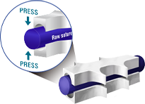 高い引張強度と固定力を証明するプレスモールディング工法の構造